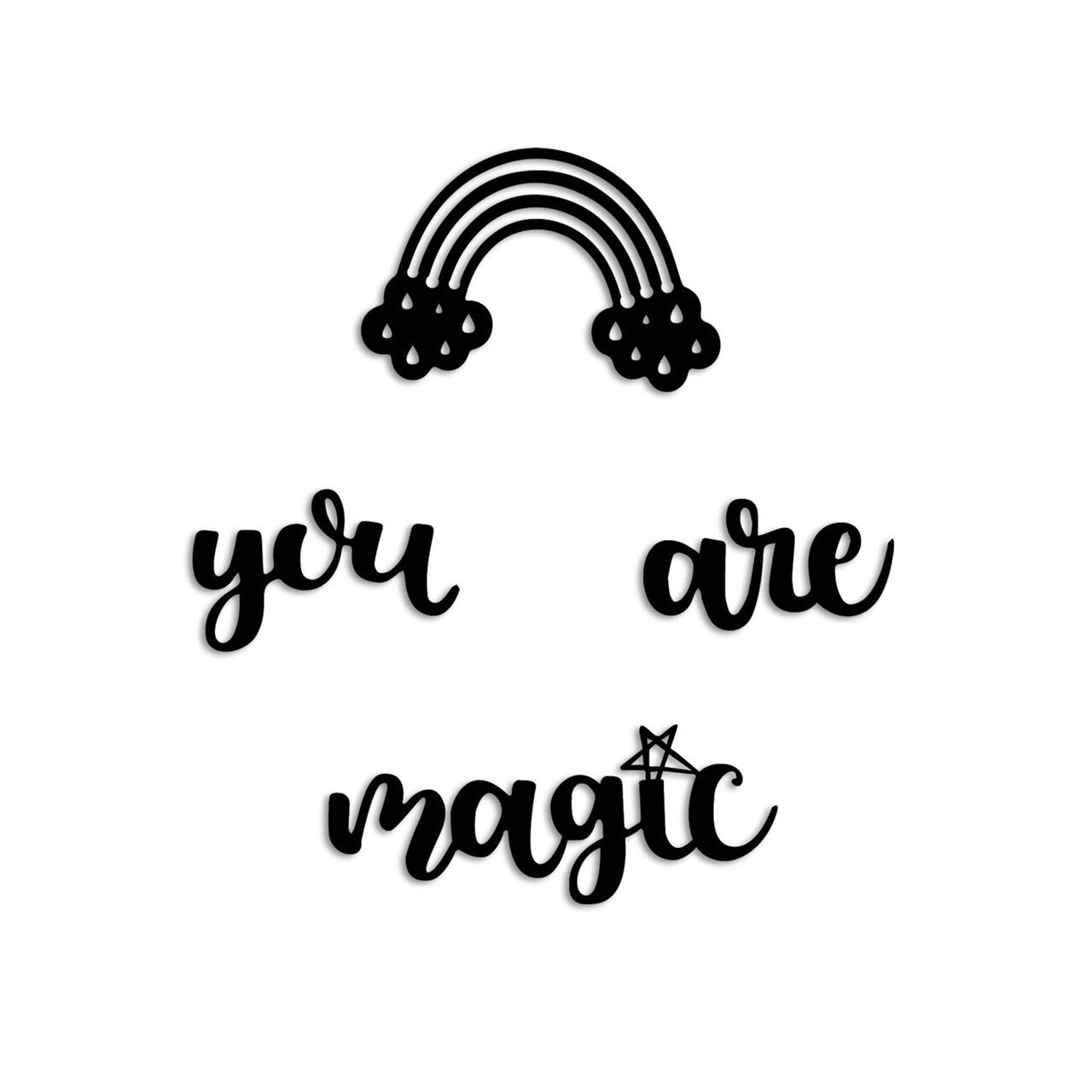 Decoratiune de perete, You're Magic, Dimensiune: 30 x 19 cm (1 bucată), Negru — imaginea 5