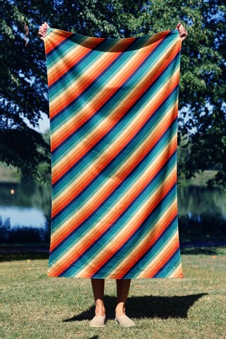 Prosop de plaja, Astacura, Rainbow Lines 70, 70x130 cm, 70% poliester/30% poliamida, Multicolor