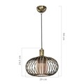Lustra Siyah, MDL.3676, Squid Lighting, 24x94x29 cm, 20W, negru