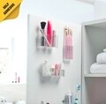 Organizator de perete pentru cosmetice Vision, Compactor, 10x3.8x6 cm, plastic, transparent