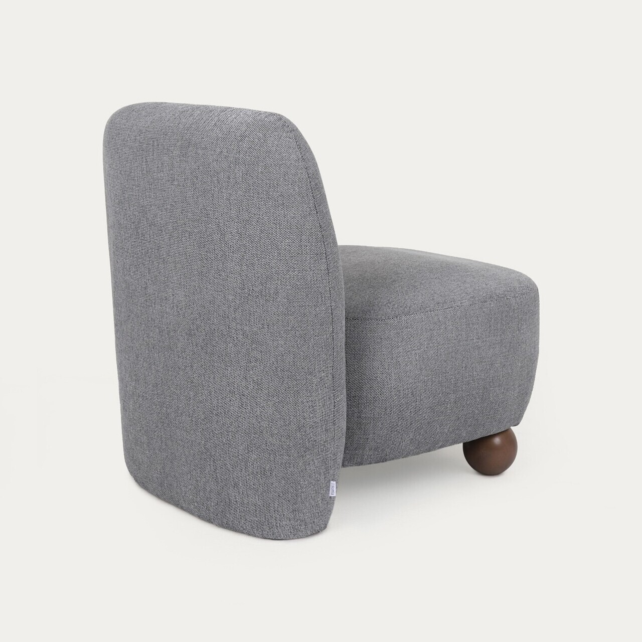 Fotoliu Norello, Homla, 77x66x77 cm, MDF/poliester, gri/maro — imaginea 5