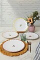 Set platouri servire, Hermia, 275KRM2618, Dimensiune: 27 cm (4 bucăți), Alb