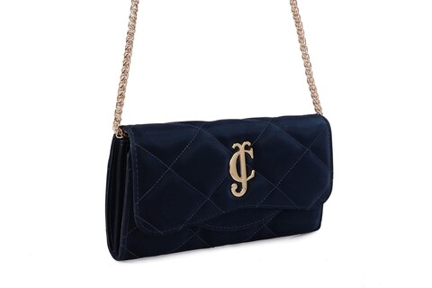Geanta Juicy Couture 153, 23x5x12 cm, piele ecologica, albastru inchis