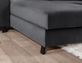 Coltar extensibil stanga 4 locuri ELTAP, Mari-08, Mariall, 288x200x92 cm, lemn/poliester, gri inchis