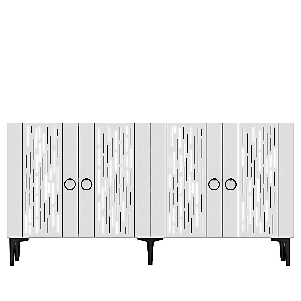 Consola, Hanah Home, Rain 150, 150x75x32 cm, PAL , Alb - view 3