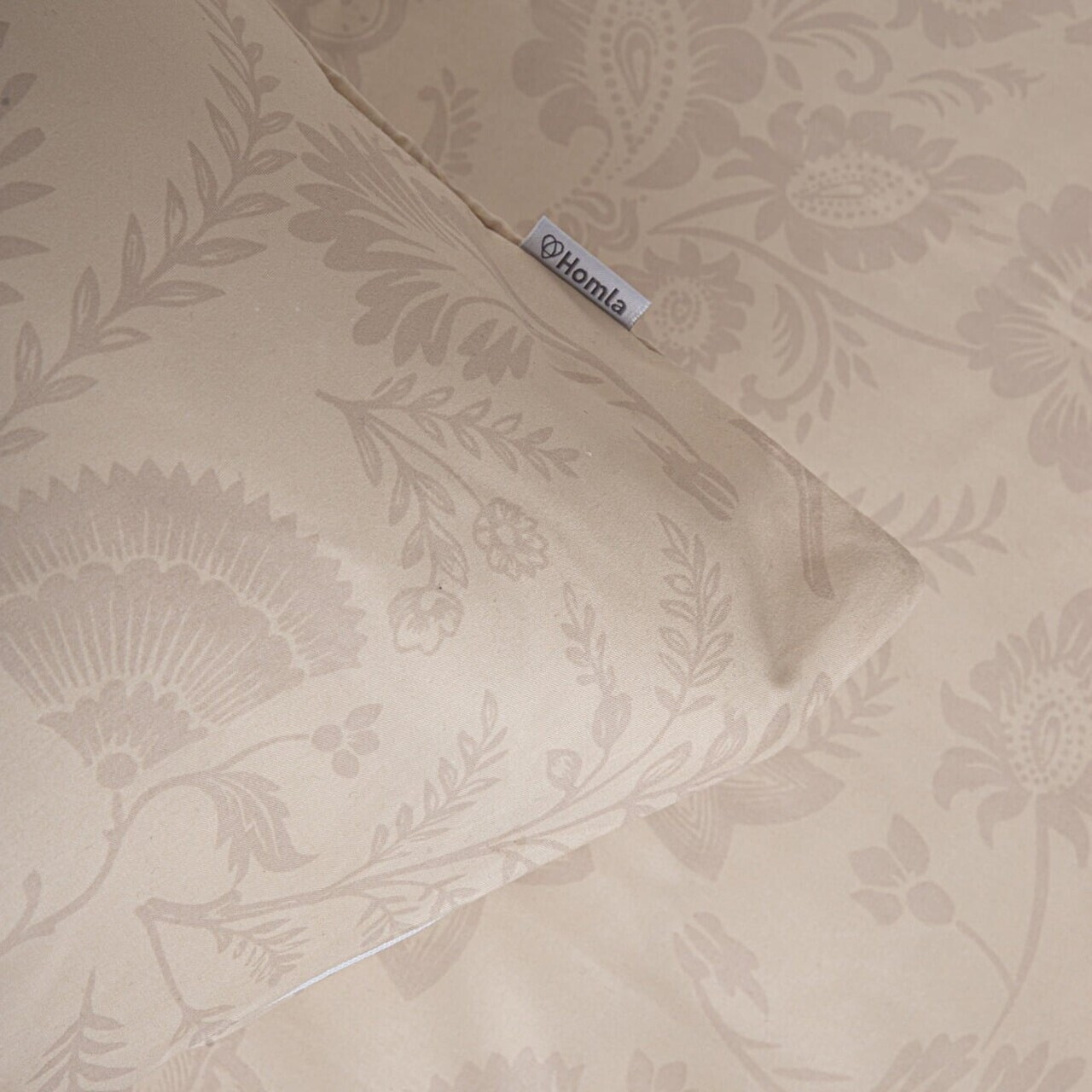 Lenjerie de pat King Size, Elio, Homla, 200x220 cm, 3 piese, microfibra din poliester, bej — imaginea 5