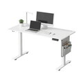 Birou electric cu inaltime reglabila, Songmics, 180x80x72-120 cm, functie de memorare a 4 inaltimi, alb cloud