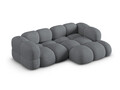 Coltar dreapta 3 locuri, Loretto, Cosmopolitan Design, 250x147x68 cm, tesatura structurata, gri