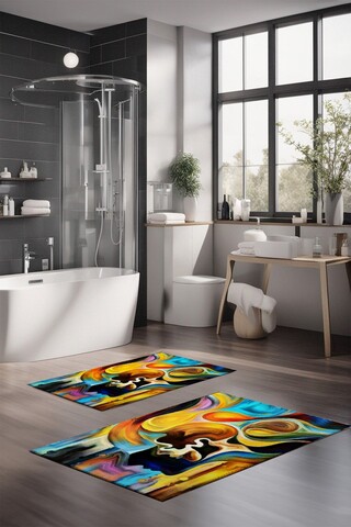 Set covorase de baie, Cartwright, CT-5140, Poliester, Multicolor