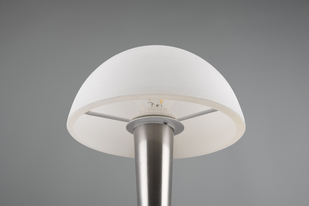 Lampa de masa Canaria, RL, 15x26.5 cm, 40W, 1x E14, metal, argintiu mat/ alb - 1 | YEO