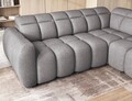 Coltar extensibil dreapta 4 locuri ELTAP, RT-04PAO, Falconn, 258x208x107 cm, lemn/poliester, gri inchis