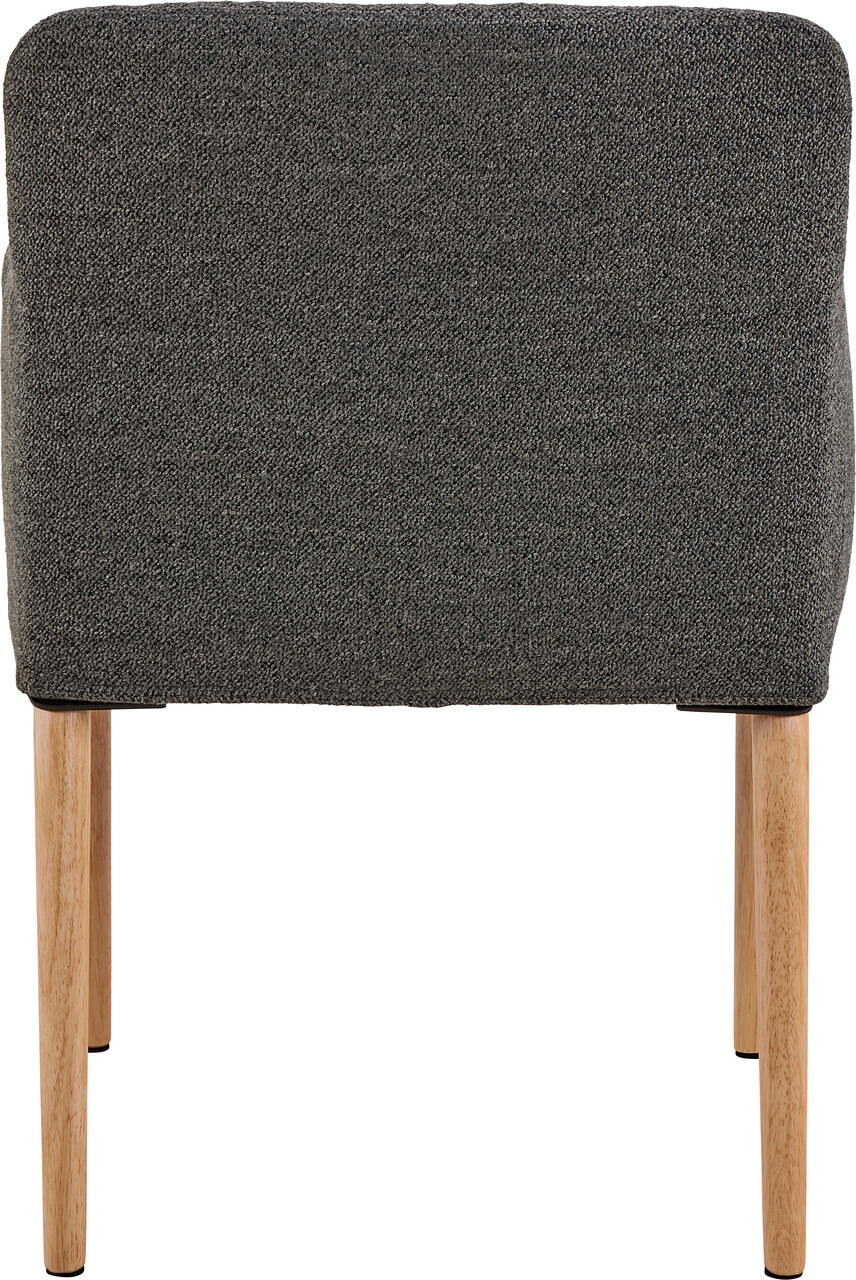 Scaun Zoe, Actona, 56x60x83 cm, tesatura Boucle/lemn de cauciuc, antracit - view 9