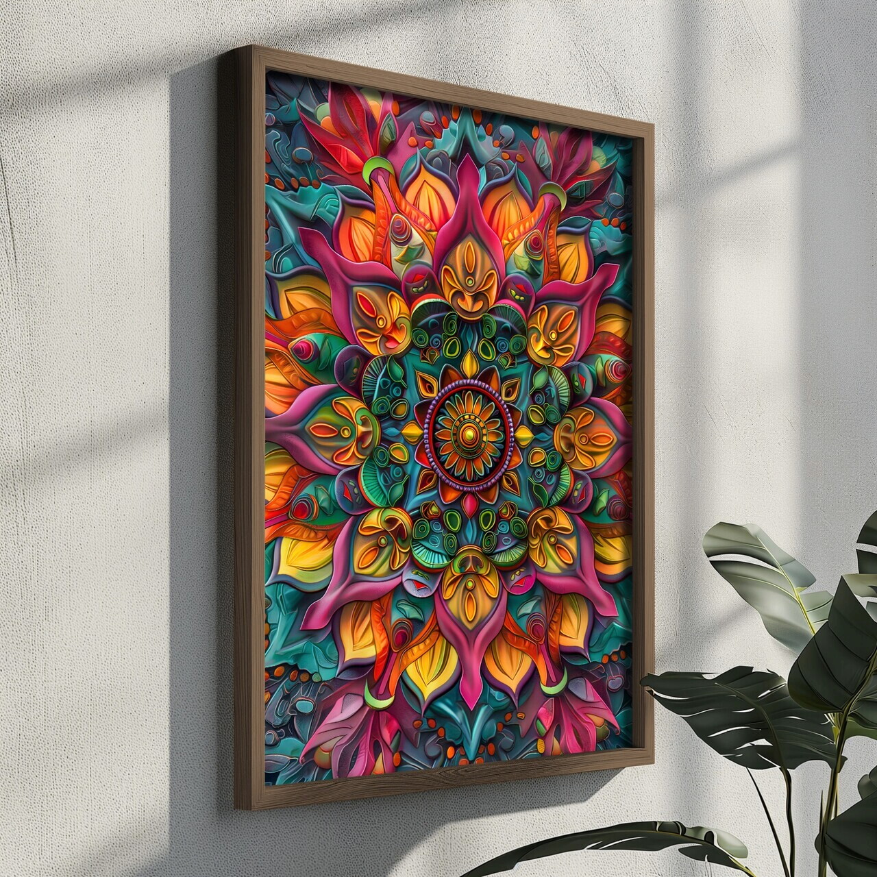 Tablou decorativ, GE068-L, Lemn, Multicolor — imaginea 4