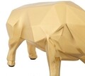 Decoratiune, Mauro Ferretti, Bull, 19.5 x 9.9 x 10.6 cm, polirasina, auriu