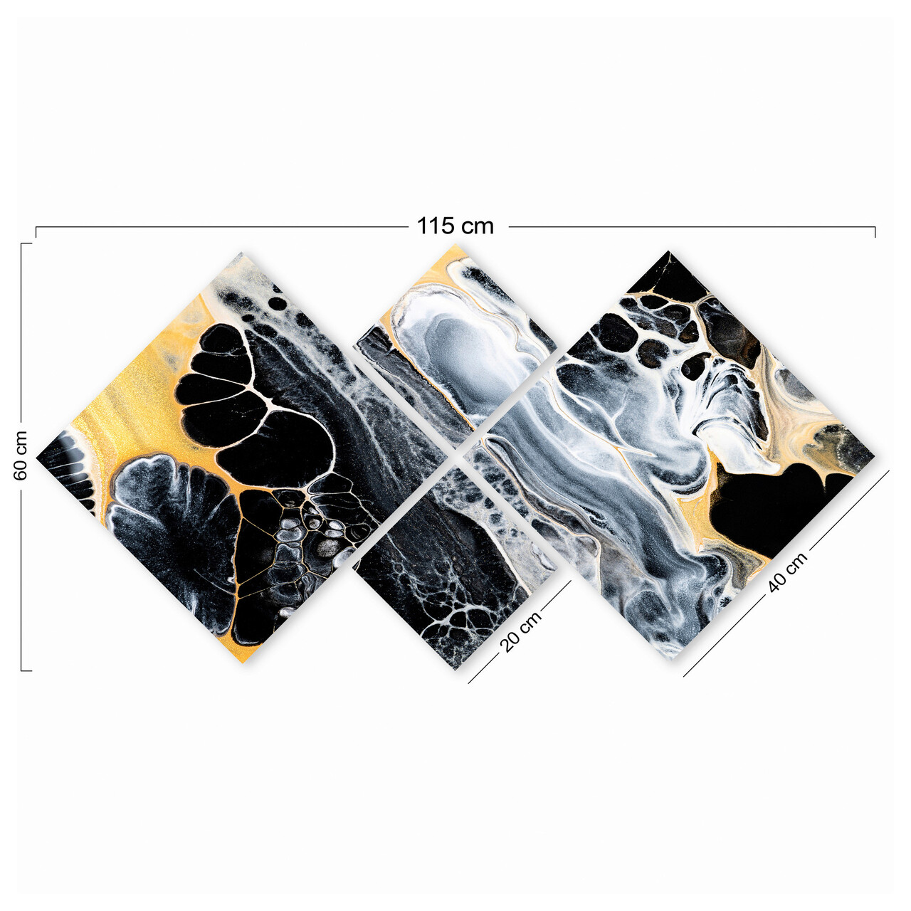 Set 4 tablouri decorative, 4MDF30803112894, MDF, Imprimat UV, Multicolor
