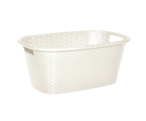 Poza Cos de rufe Rattan, Jotta, 60x40x25 cm, plastic, crem