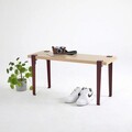 Banca, Logg, Khalkeus , 90x45x30 cm, Lemn / Burgundy