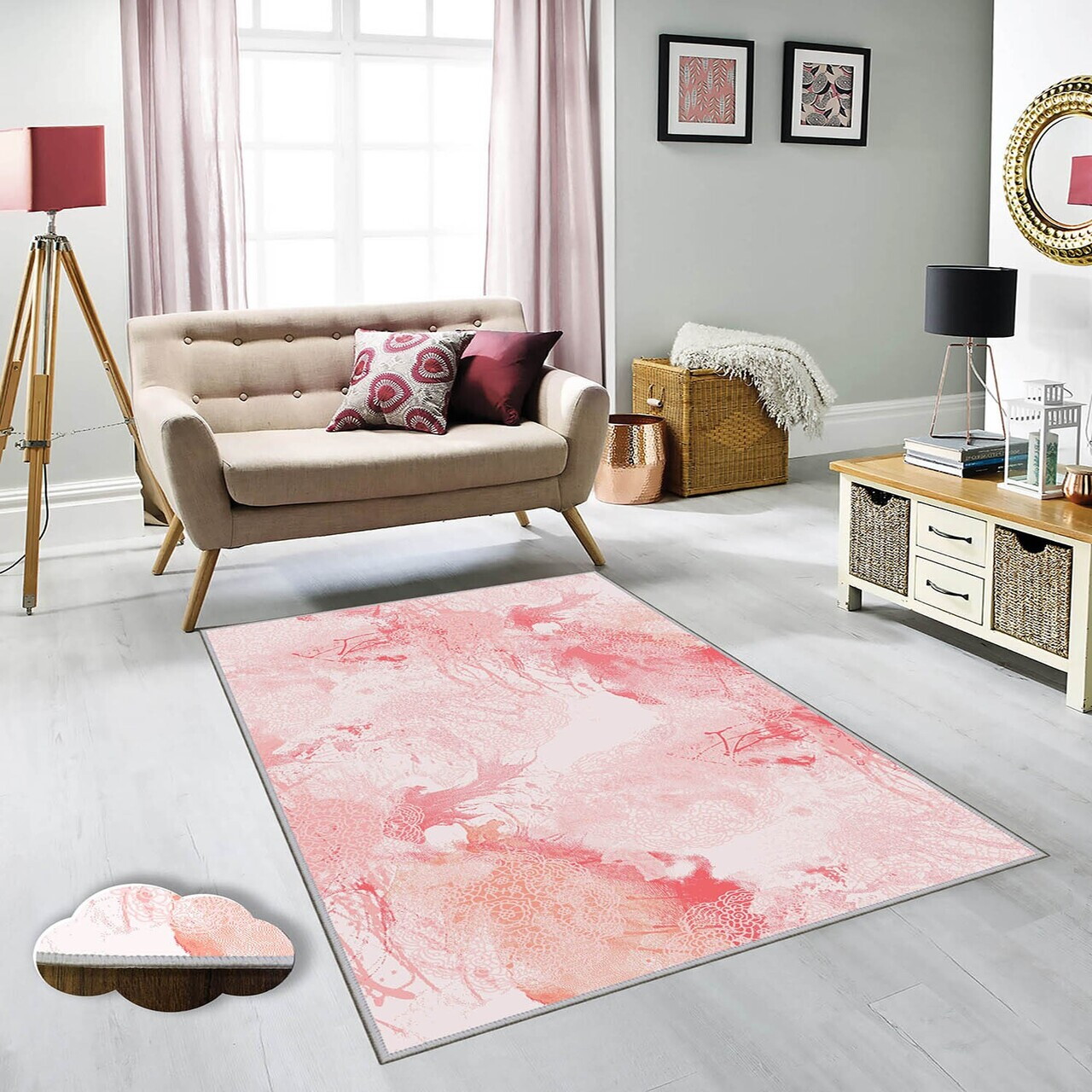 Covor Eexfab1189-2 120x180 cm Poliester Multicolor