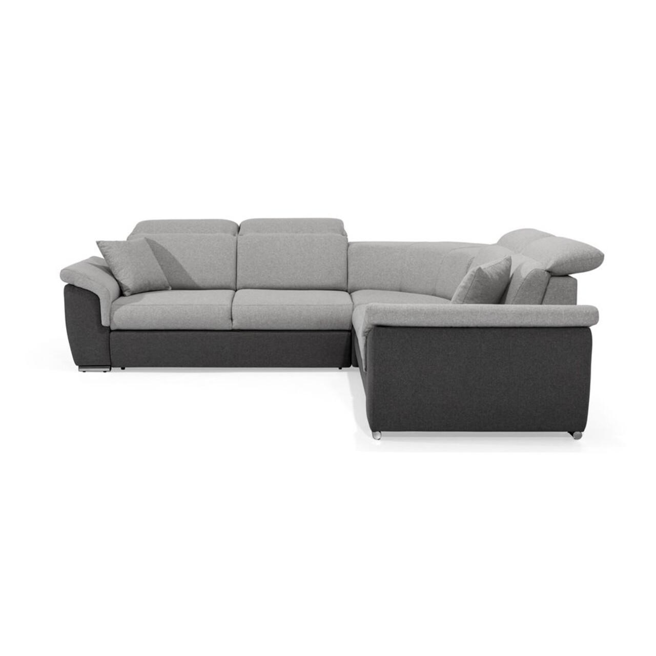 Coltar extensibil 5 locuri ELTAP, Fed-36, Federico, 266x266x102 cm, lemn/poliester, gri deschis/gri inchis - 1 | YEO