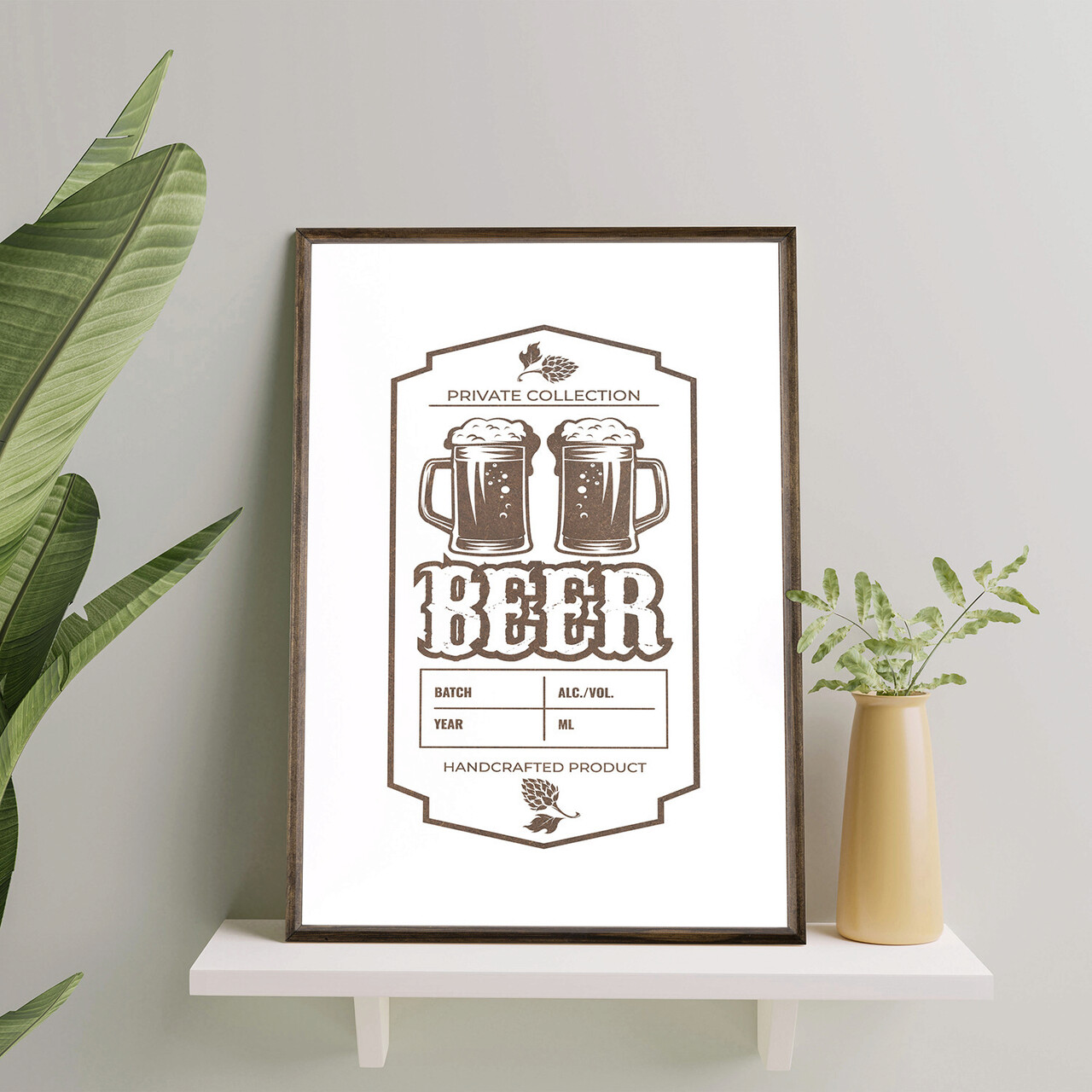 Tablou decorativ TD023 Desenat manual Natural