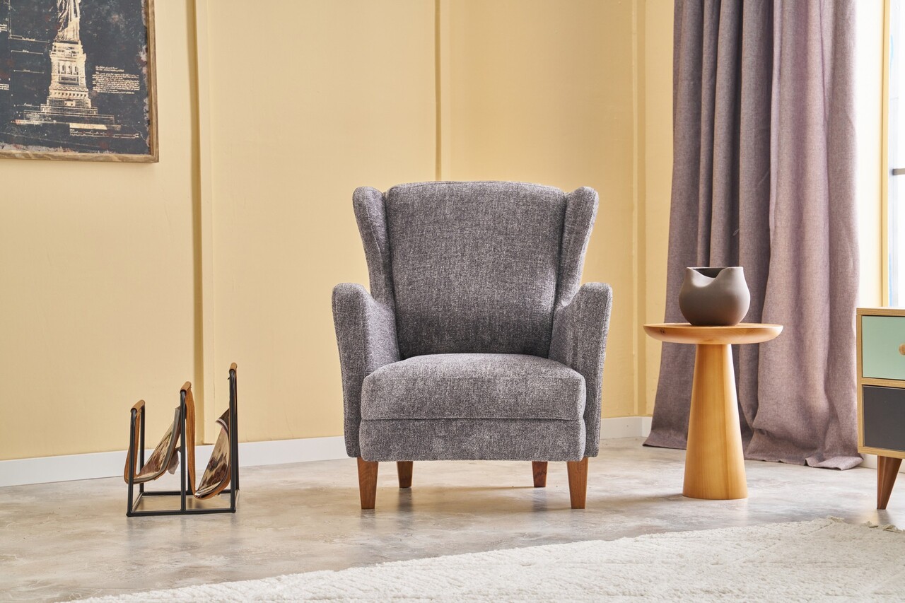 Fotoliu, Atelier del Sofa, 825BLC2375, Lemn de carpen, Gri - view 2