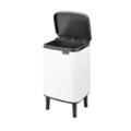 Cos de gunoi, Brabantia, Bo Small, 7 L, 20.7x24.2x40 cm, otel, alb