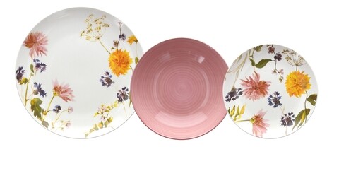 Serviciu de masa 18 piese, Tognana, Madison Audrey, portelan, multicolor Bucatarie