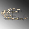 Decoratiune de perete, Sheen, Metal, Latime: 100 cm / Inaltime: 45 cm / Adancime: 4 cm, Multicolor