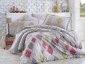 Lenjerie de pat pentru o persoana, 3 piese, 100% bumbac poplin, Hobby, Rhapsody Grey, multicolora
