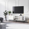Comoda TV Pietra, Minima, 160x35x57.2 cm, alb