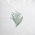 Lenjerie de pat dubla Conwallie, Homla, 3 piese, 160x200 cm, bumbac, alb/verde