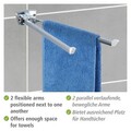 Suport pentru prosoape Basic, Wenko, 8x42x5.5 cm, inox, argintiu