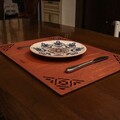 Set suporturi pentru farfurie, Payna, 790PYN1107, Lemn , Produs lucrat manual, Roz