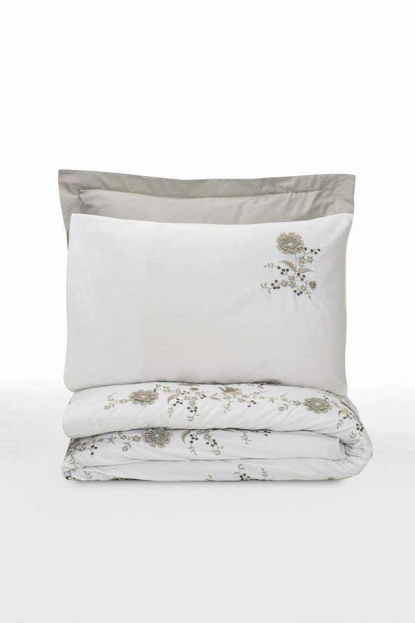 Lenjerie de pat dubla, Urian - Beige, Cotton Box, Bumbac Satinat - 2 | YEO