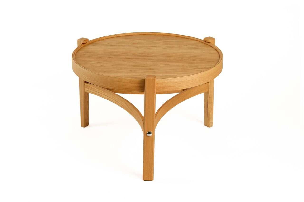 Masuta de cafea, Hanah Home, Ren 60, 60x39x60 cm, LEMN MASIV DE STEJAR, Stejar — imaginea 2