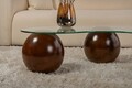 Masuta de cafea, Cerritos, Sphere, Nuc / Transparent
