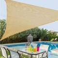 Copertina parasolar triunghiular Awning, 3.5 x 3.5 m, polietilena, alb