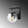 Aplica de perete, Fulgor, 942FLG2215, Metal, Negru/Maro antic