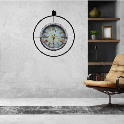 Ceas de perete, Mclock-00130, Lățime: 58 cm Înălțime: 65 cm Adâncime: 7 cm, Negru