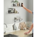 Set 3 rafturi de perete, Vasagle, Industrial Design, 40 cm/35 cm/30 cm, PAL/otel, gri