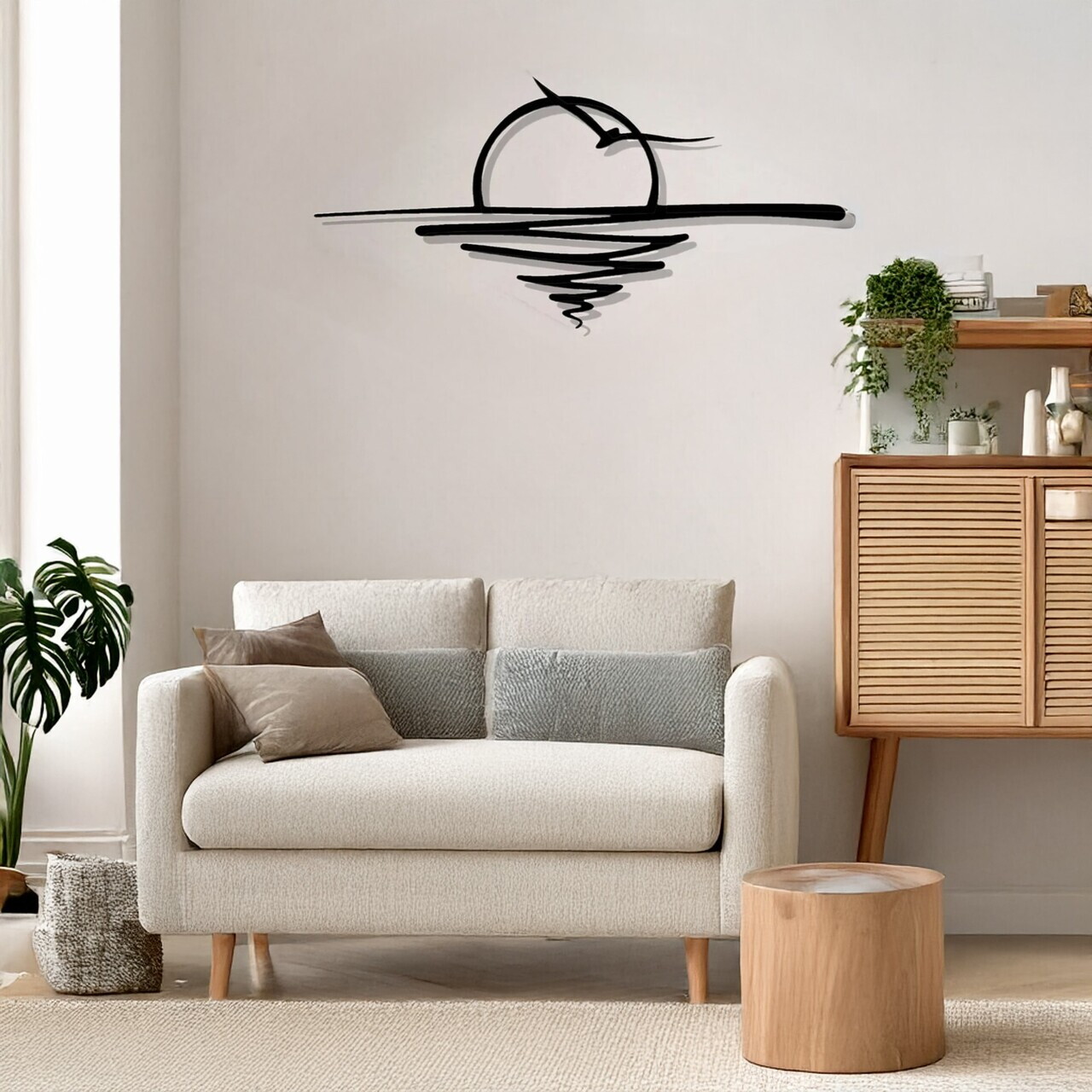 Decoratiune de perete, DCV-1049-MT, Dimensiune: 60 x 40 cm, Negru — imaginea 3