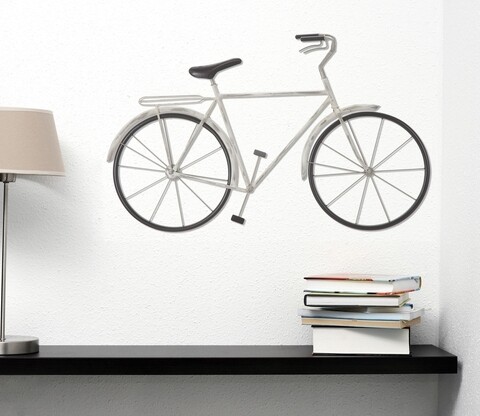 Decoratiune de perete bike panel, mauro ferretti, 90x5.5x61 cm, fier, multicolor