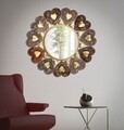 Oglinda decorativa Cuori, Mauro Ferretti, Ø 61 cm, fier/oglinda, multicolor