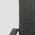 Scaun pentru gradina Bikly, Homla, 56x64x94 cm, metal/technorattan/poliester, maro