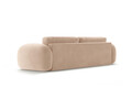 Canapea extensibila 3 locuri, Tonale, Cosmopolitan Design, 262x105x88 cm, catifea, bej migdala