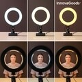 Lampa circulara pentru selfie LED, InnovaGoods Lumahoop, 26 cm, USB