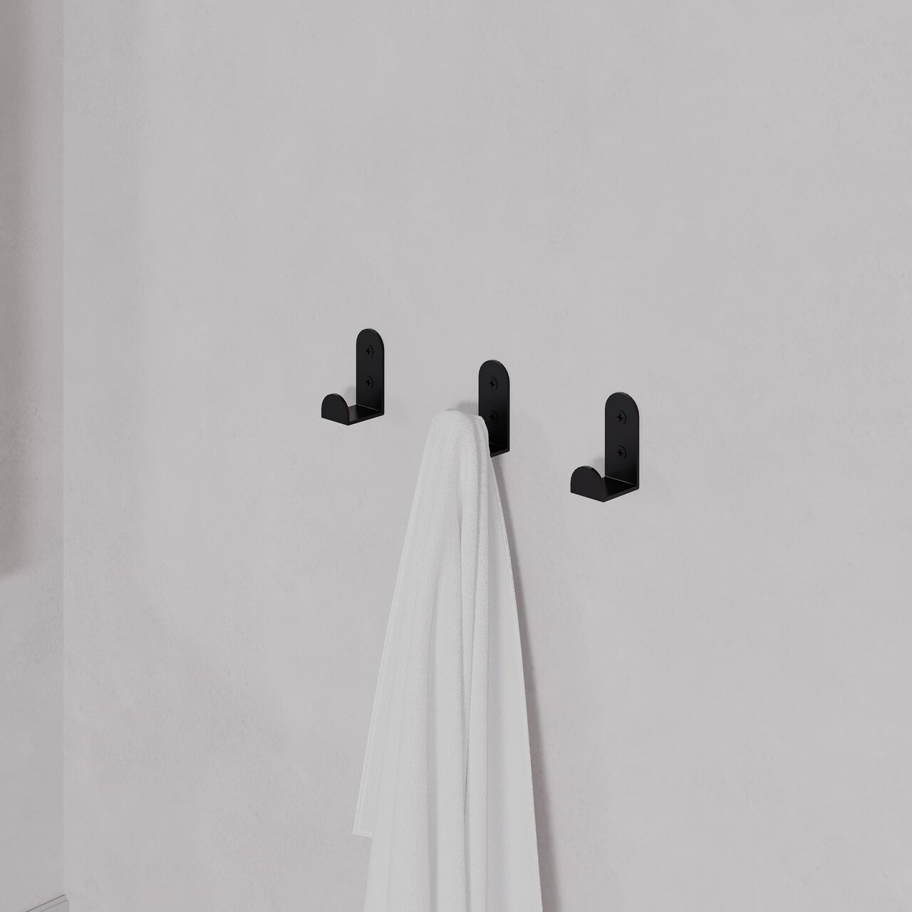Cuier de perete, Leny Metal Hanger Single, Fier vopsit static, Negru - view 7