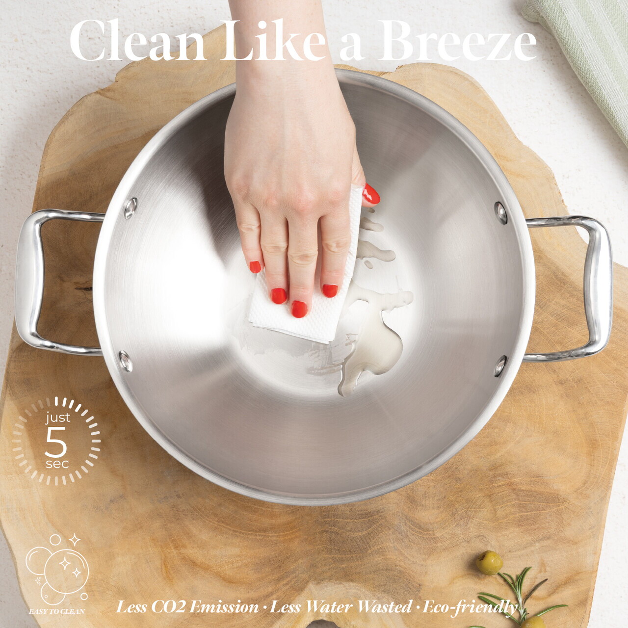 Tigaie Wok cu capac Berlinger Haus, Copper Touch, 24 cm, inox, argintiu - imagine 12