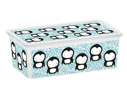 Cutie depozitare cu capac, KIS C-Box Cute Animals Penguin XS, 6 L, plastic KIS