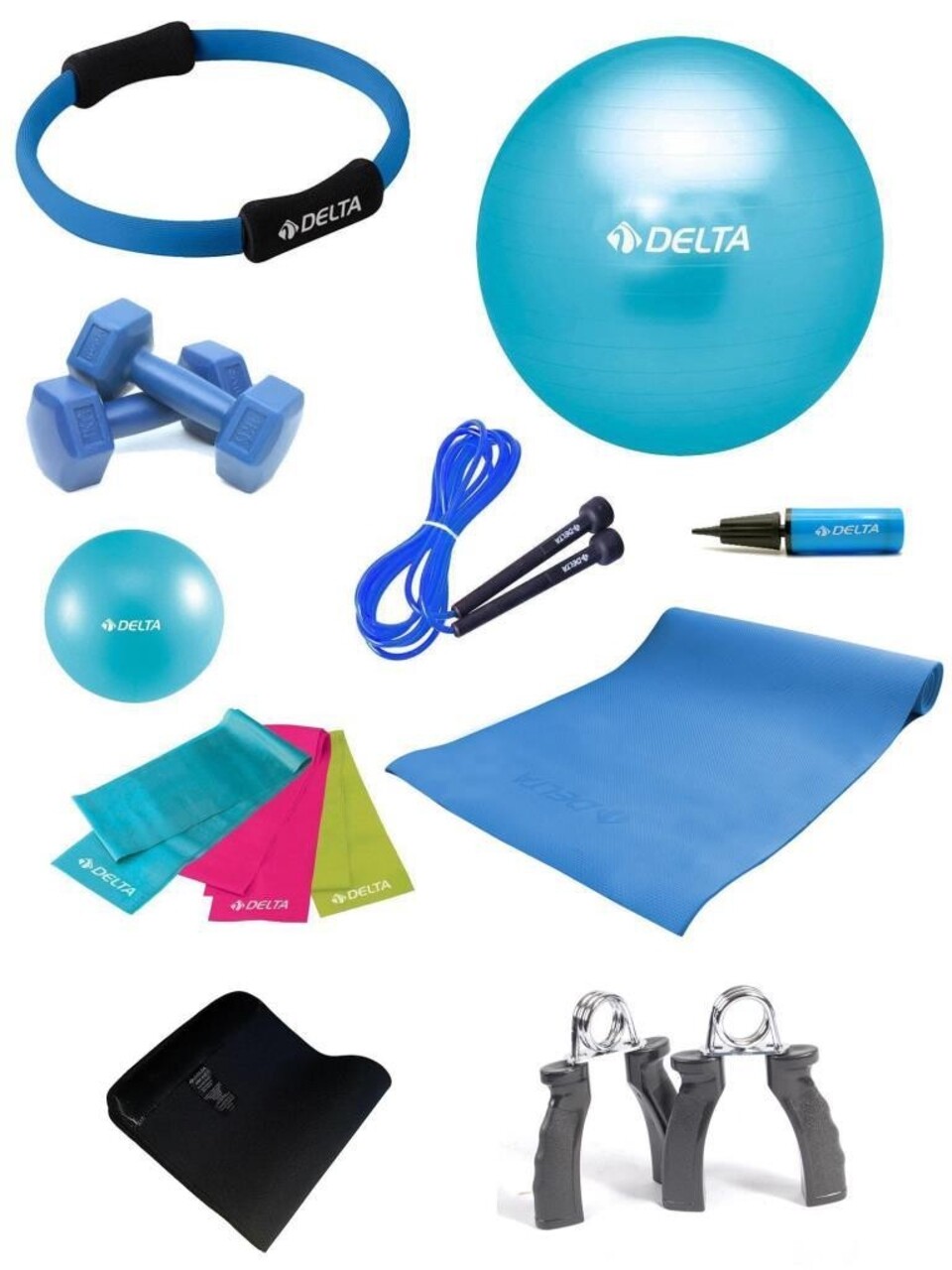 Set 14 piese pentru yoga/pilates 267DLT1897, Delta, PVC, multicolor